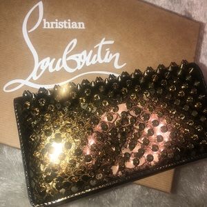 Christian Louboutin macaron spiked wallet